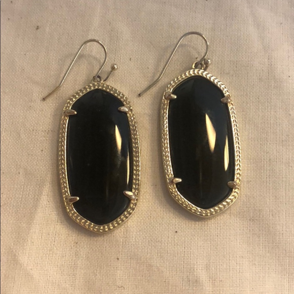 Black Kendra Scott Earrings (Dani Gold)